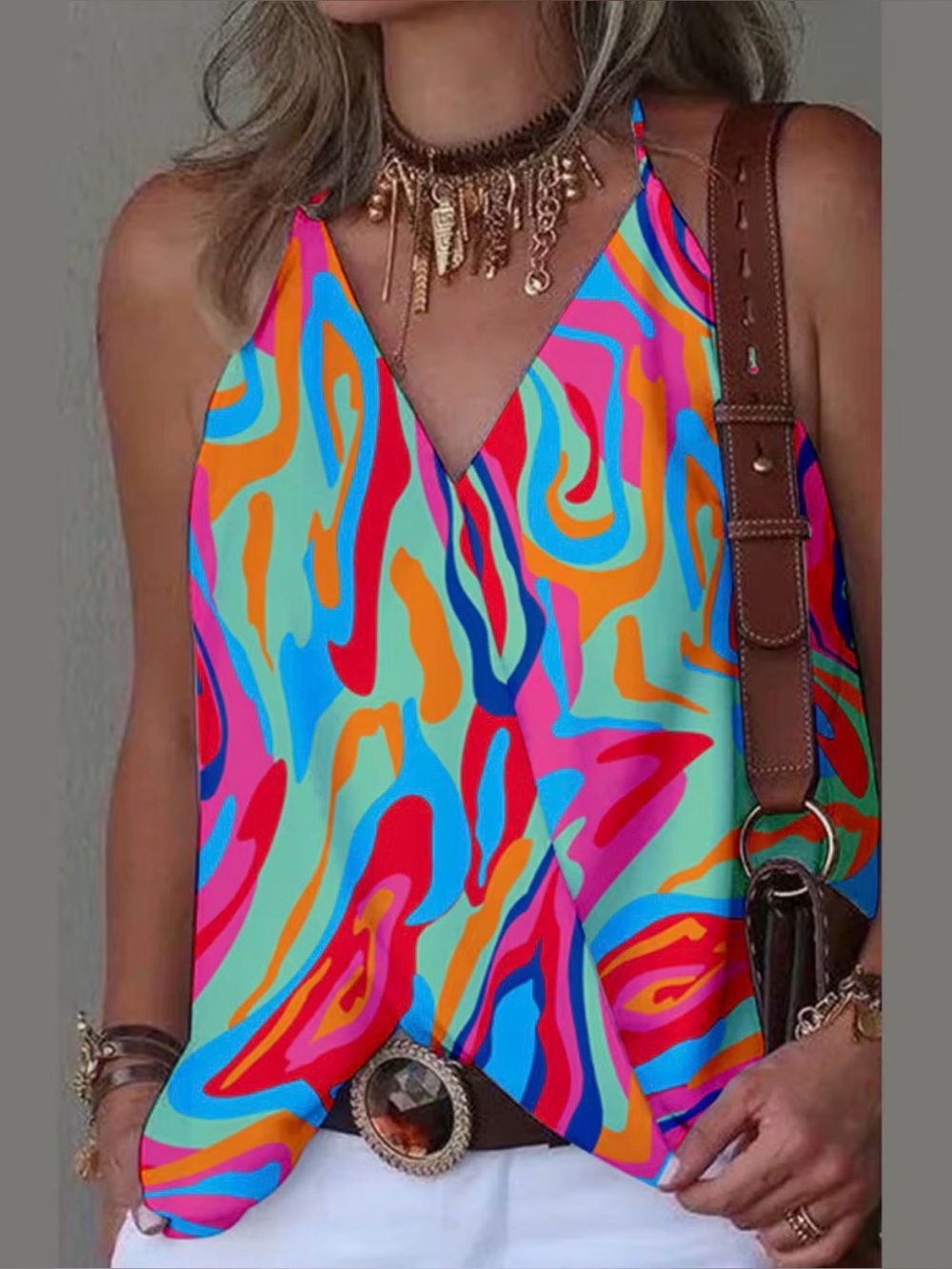 Chicme Pink Multicolor top